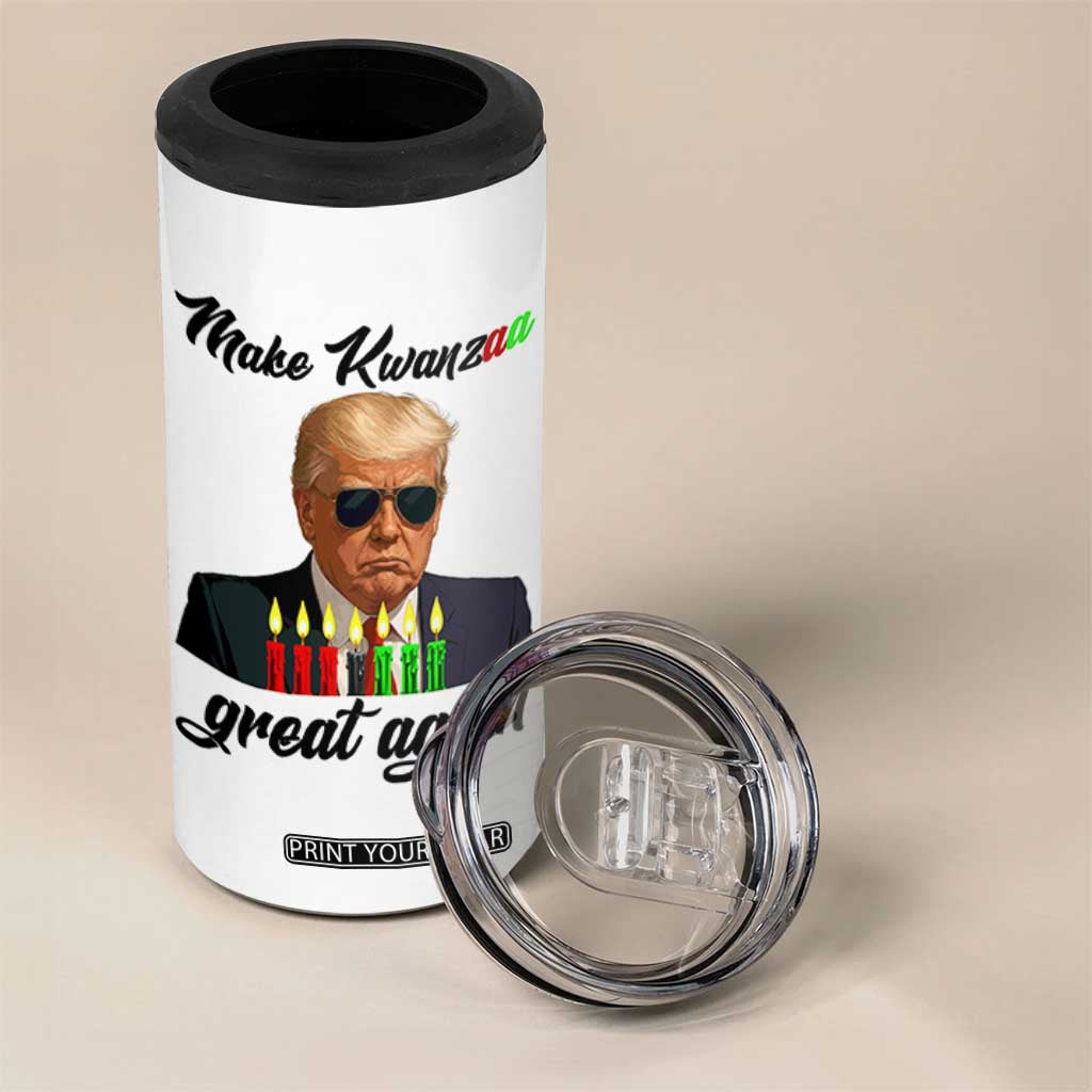 Make Kwanzaa Great Again 4 in 1 Can Cooler Tumbler Funny Trump Parody Gift TS12 Print Your Wear