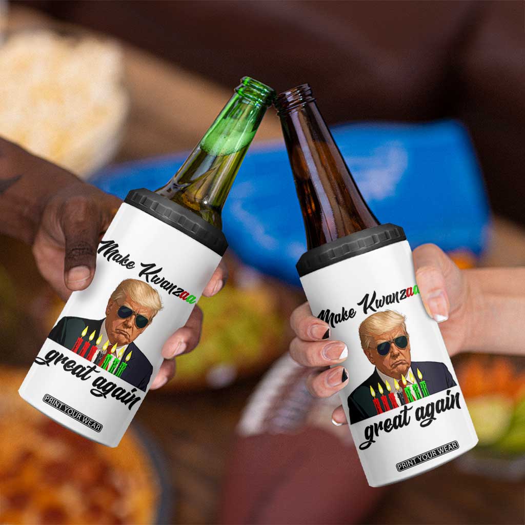 Make Kwanzaa Great Again 4 in 1 Can Cooler Tumbler Funny Trump Parody Gift TS12 Print Your Wear