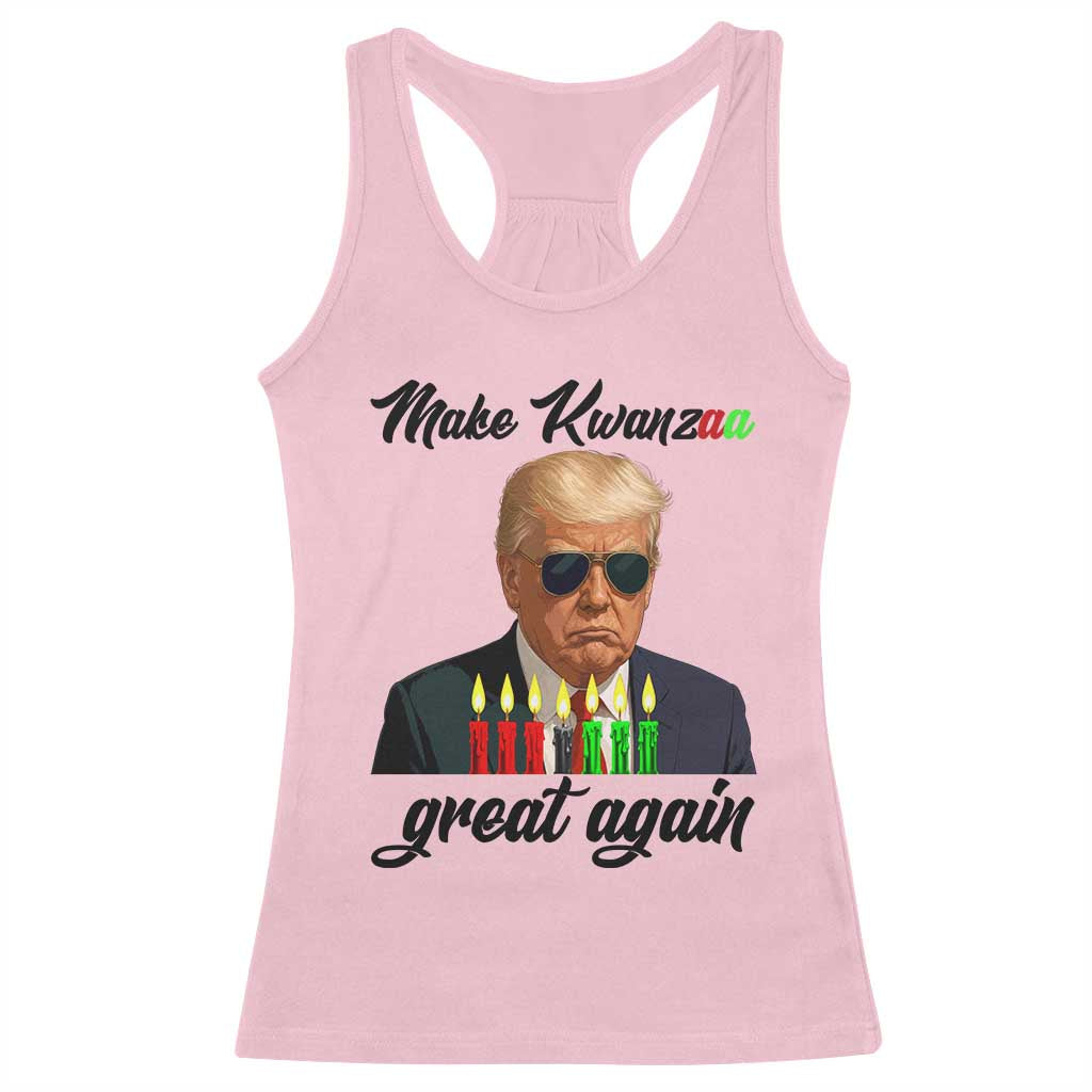 Make Kwanzaa Great Again Racerback Tank Top Funny Trump Parody Gift TS12 Light Pink Print Your Wear
