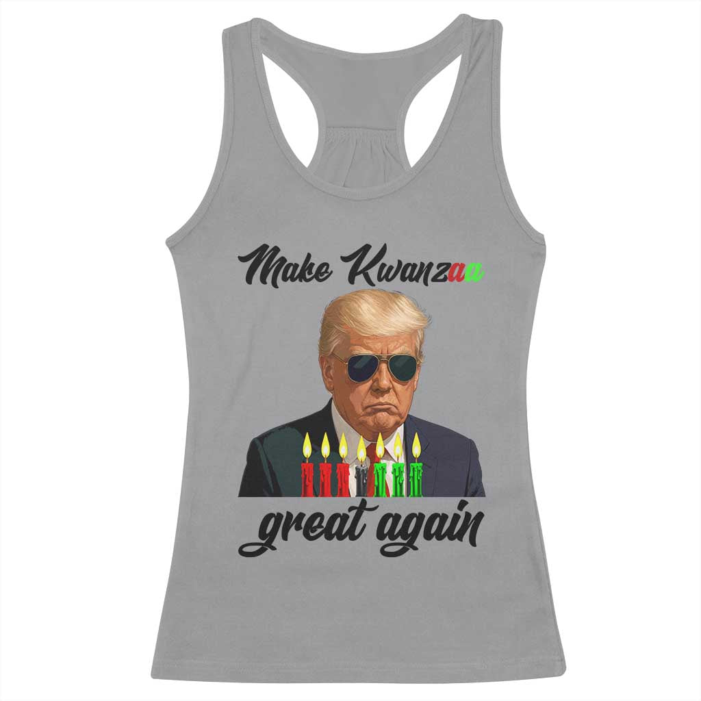 Make Kwanzaa Great Again Racerback Tank Top Funny Trump Parody Gift TS12 Sport Gray Print Your Wear