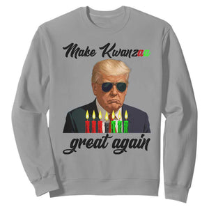 Make Kwanzaa Great Again Sweatshirt Funny Trump Parody Gift TS12 Sport Gray Print Your Wear