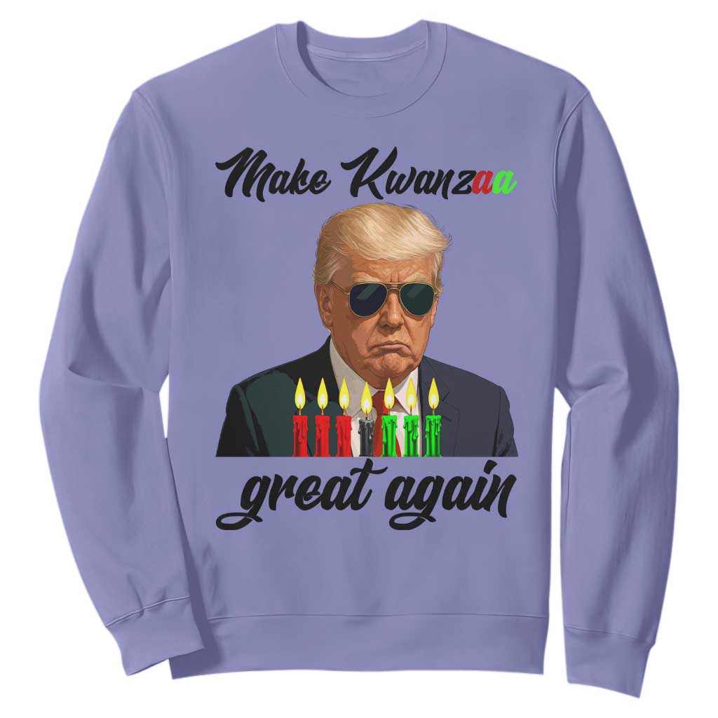 Make Kwanzaa Great Again Sweatshirt Funny Trump Parody Gift TS12 Violet Print Your Wear