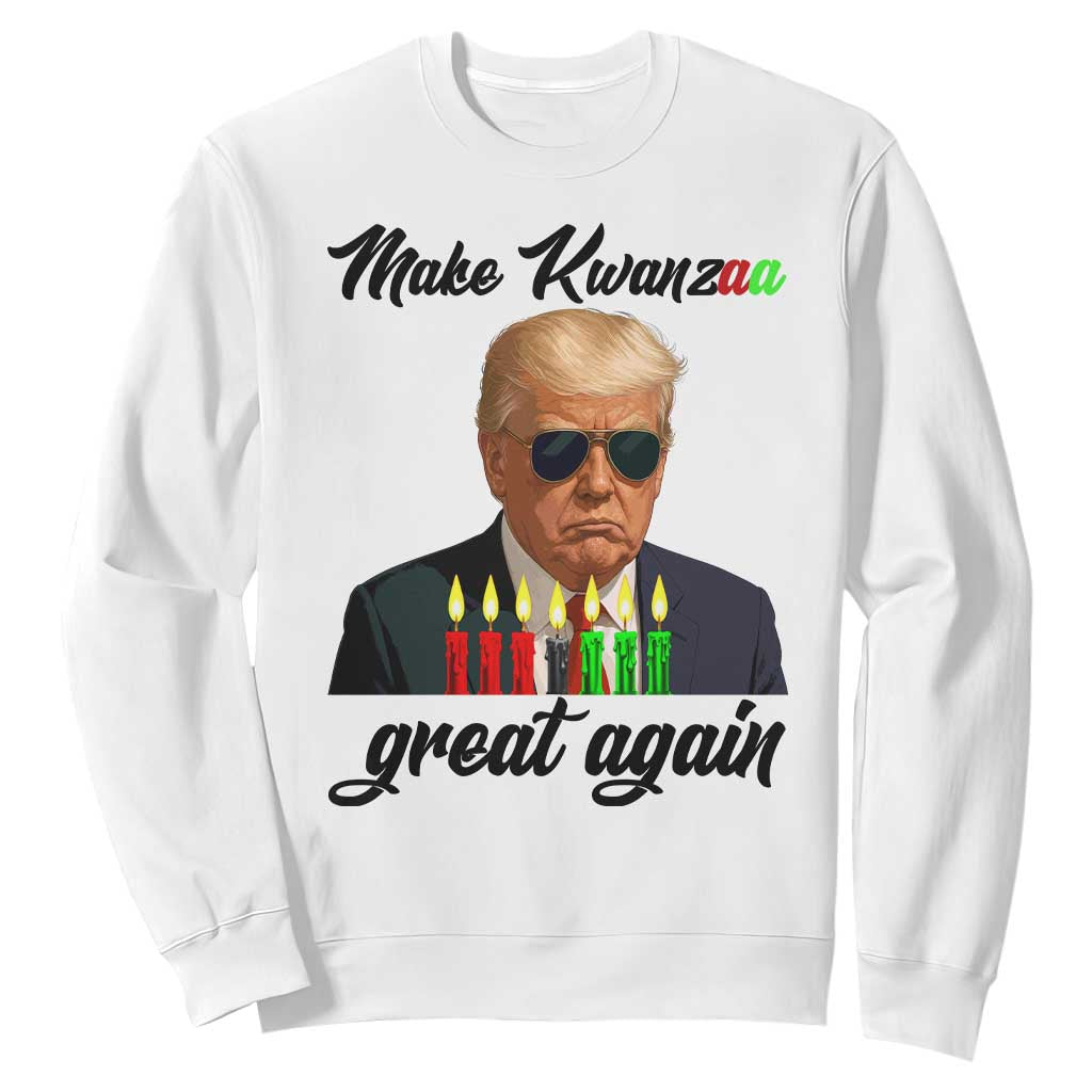 Make Kwanzaa Great Again Sweatshirt Funny Trump Parody Gift TS12 White Print Your Wear