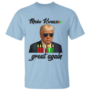Make Kwanzaa Great Again T Shirt Funny Trump Parody Gift TS12 Light Blue Print Your Wear