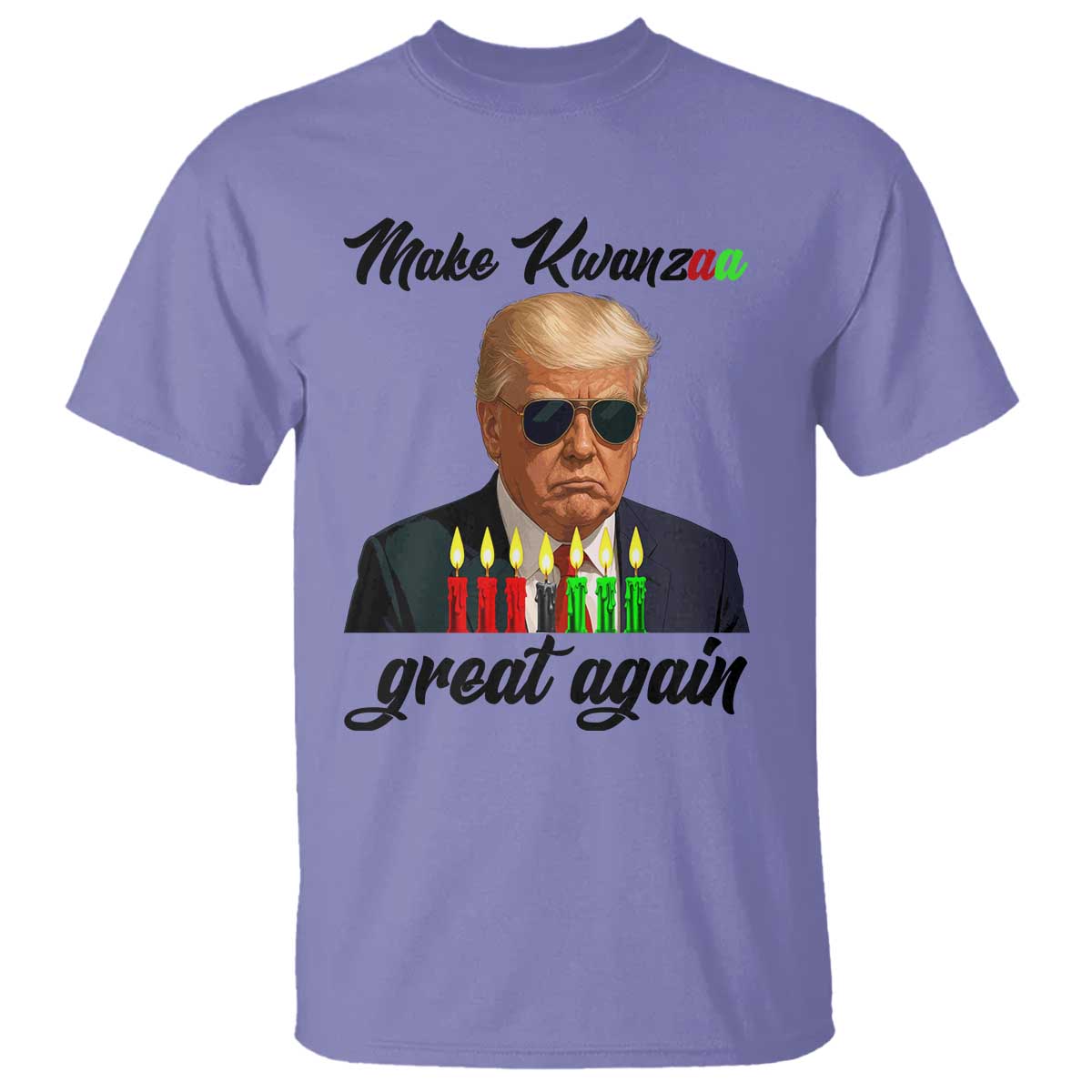 Make Kwanzaa Great Again T Shirt Funny Trump Parody Gift TS12 Violet Print Your Wear