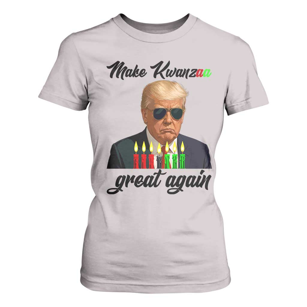 Make Kwanzaa Great Again T Shirt For Women Funny Trump Parody Gift TS12 Ice Gray Print Your Wear