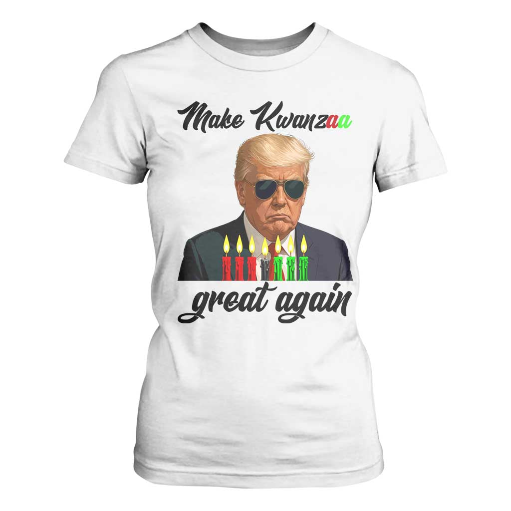 Make Kwanzaa Great Again T Shirt For Women Funny Trump Parody Gift TS12 White Print Your Wear