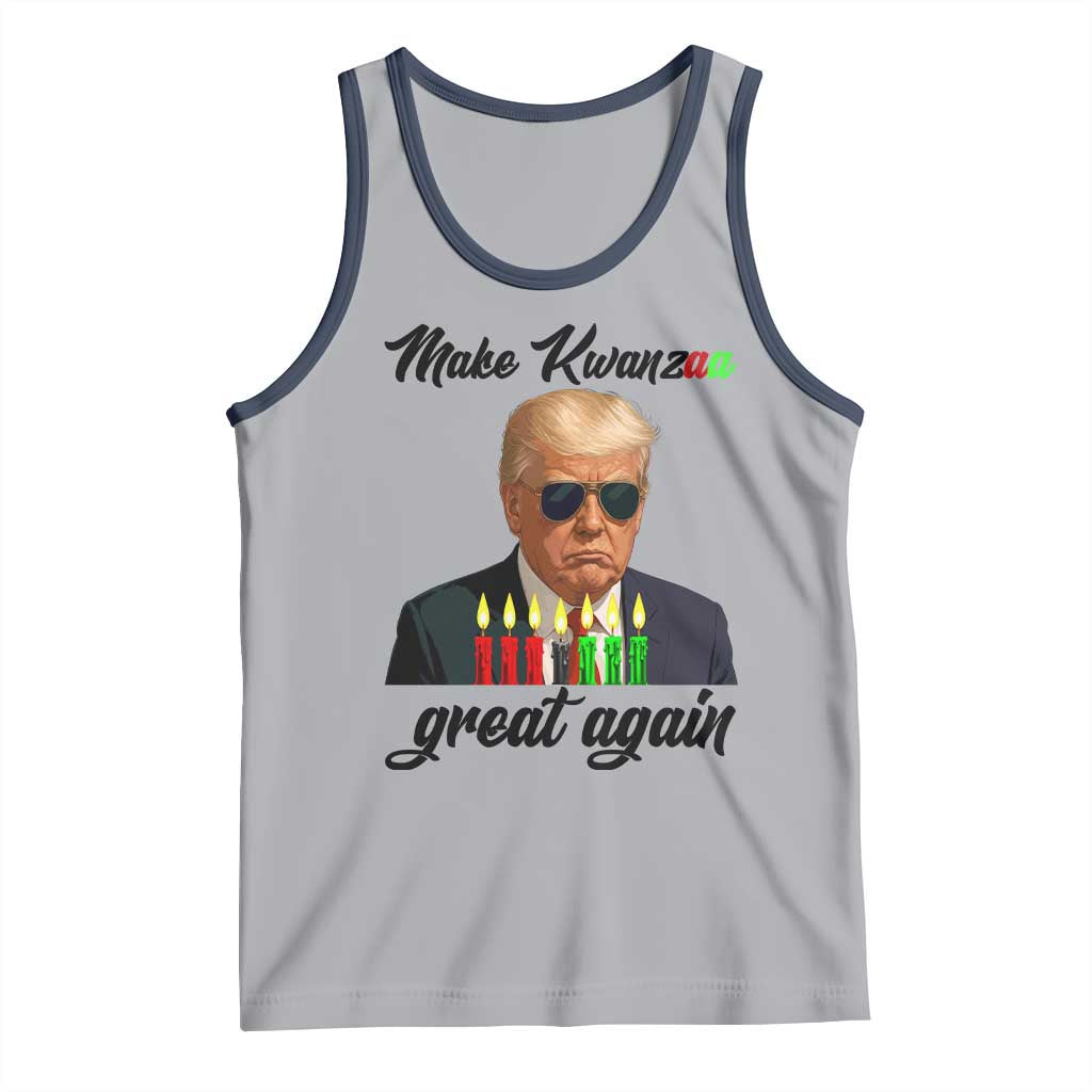 Make Kwanzaa Great Again Tank Top Funny Trump Parody Gift TS12 Athletic Heather Navy Print Your Wear