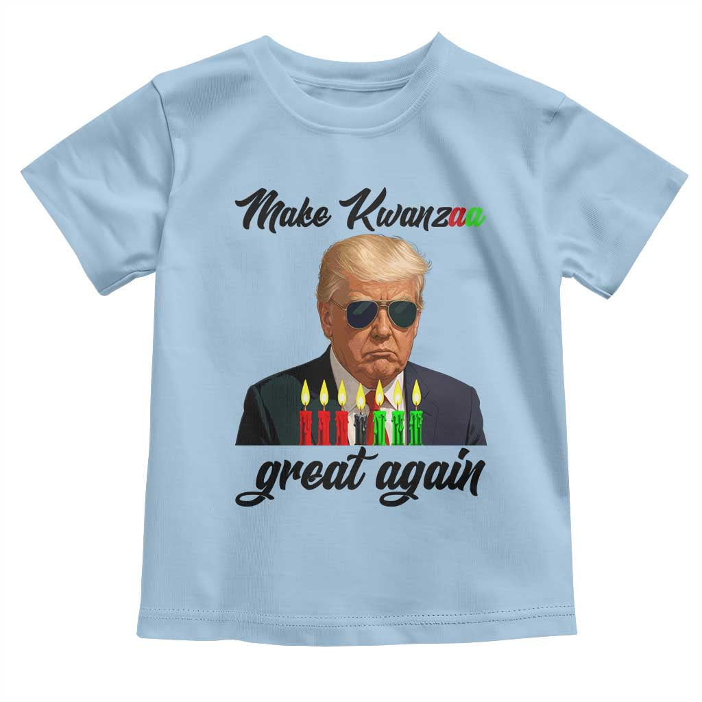 Make Kwanzaa Great Again Toddler T Shirt Funny Trump Parody Gift TS12 Light Blue Print Your Wear