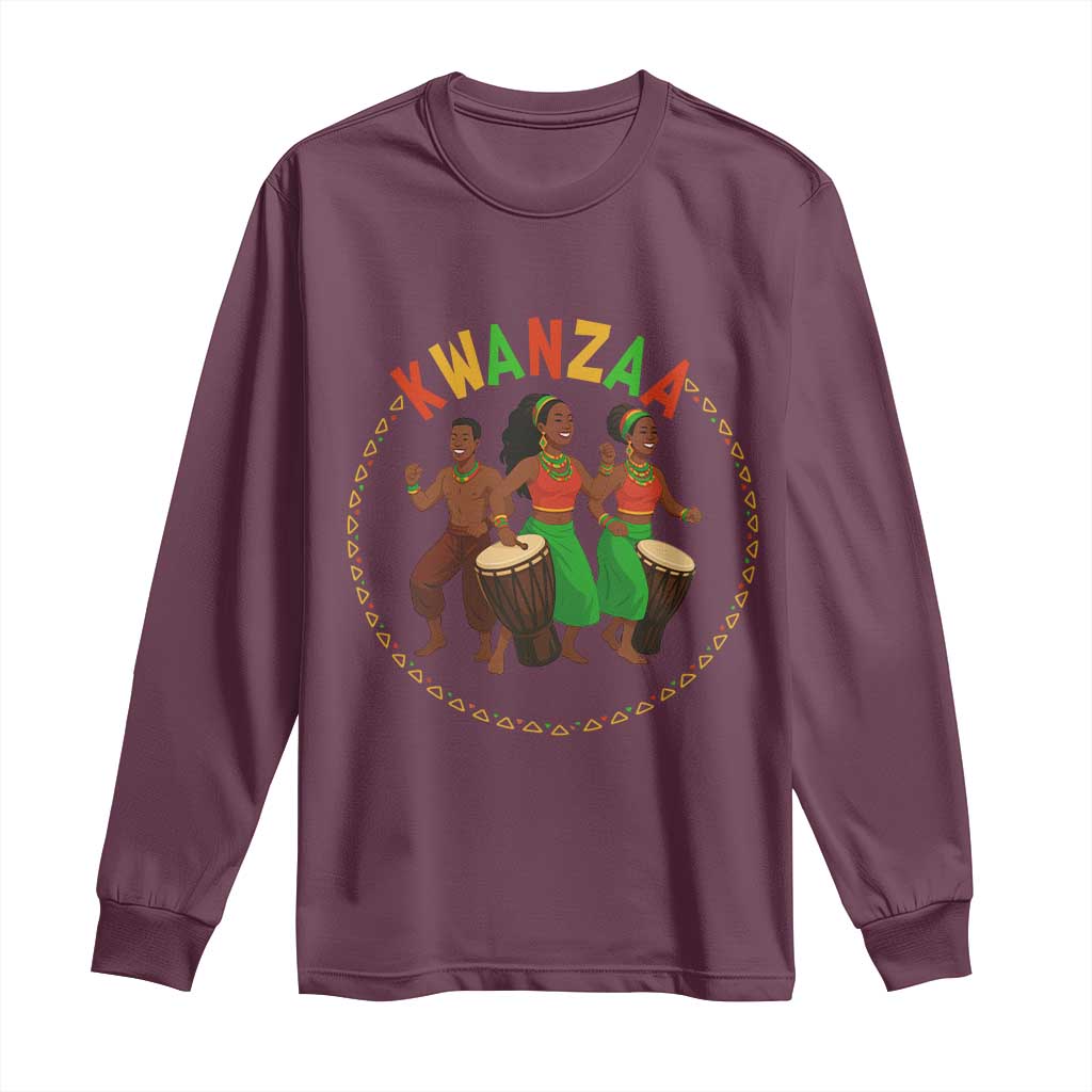 Celebrate Kwanzaa Together African Culture Dance Gift Long Sleeve Shirt TS12 Maroon Print Your Wear