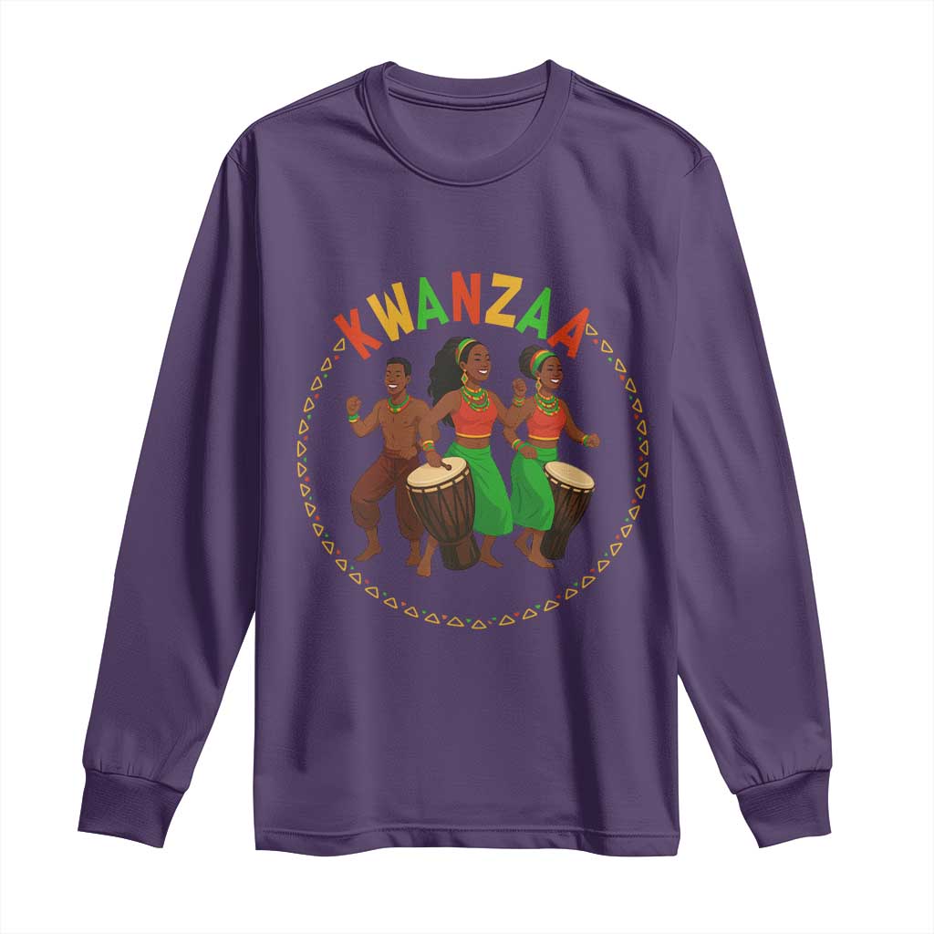Celebrate Kwanzaa Together African Culture Dance Gift Long Sleeve Shirt TS12 Purple Print Your Wear