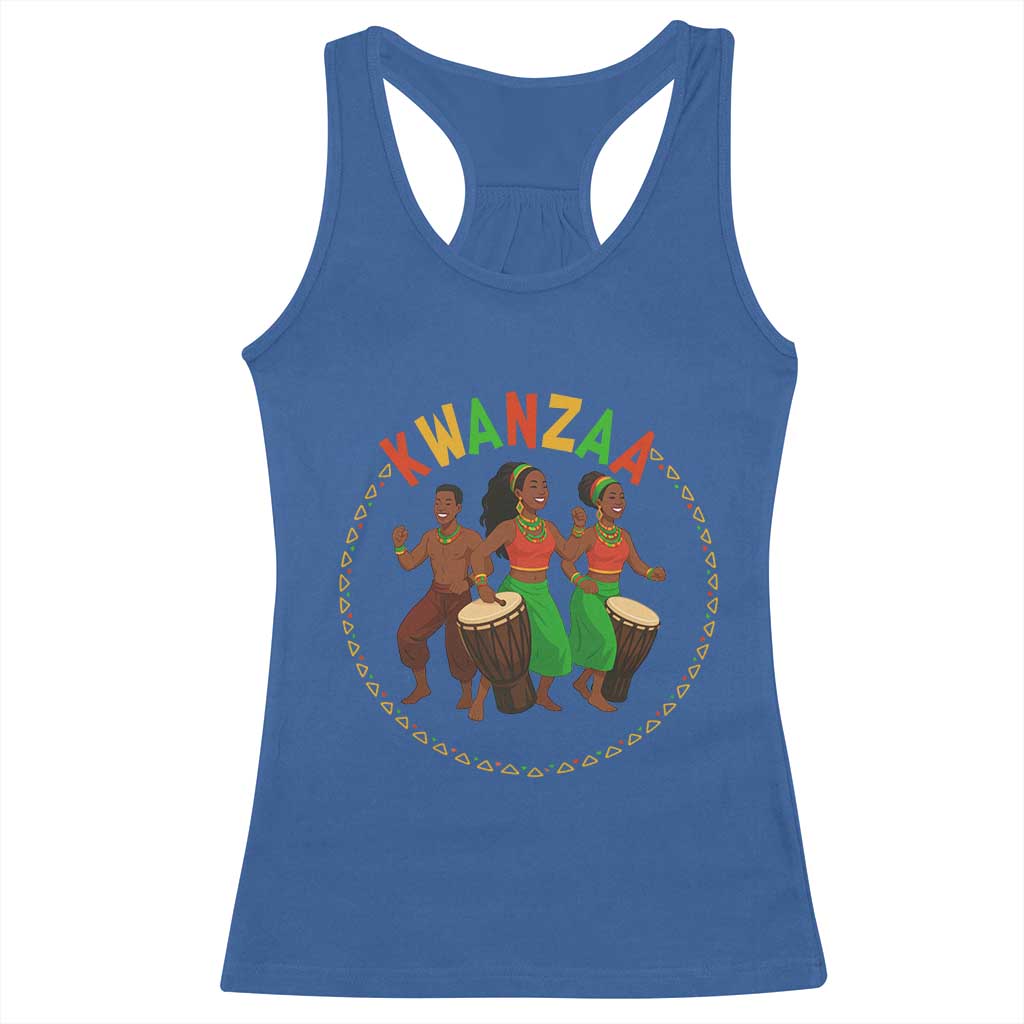Celebrate Kwanzaa Together African Culture Dance Gift Racerback Tank Top TS12 Royal Blue Print Your Wear