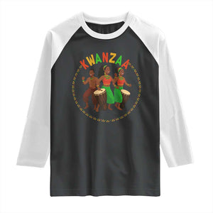 Celebrate Kwanzaa Together African Culture Dance Gift Raglan Shirt TS12 Black White Print Your Wear
