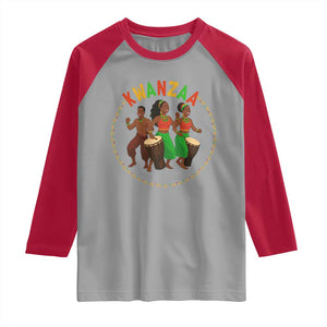 Celebrate Kwanzaa Together African Culture Dance Gift Raglan Shirt TS12 Sport Gray Red Print Your Wear