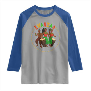 Celebrate Kwanzaa Together African Culture Dance Gift Raglan Shirt TS12 Sport Gray Royal Print Your Wear
