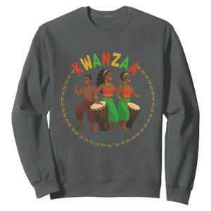 Celebrate Kwanzaa Together African Culture Dance Gift Sweatshirt TS12 Dark Heather Print Your Wear