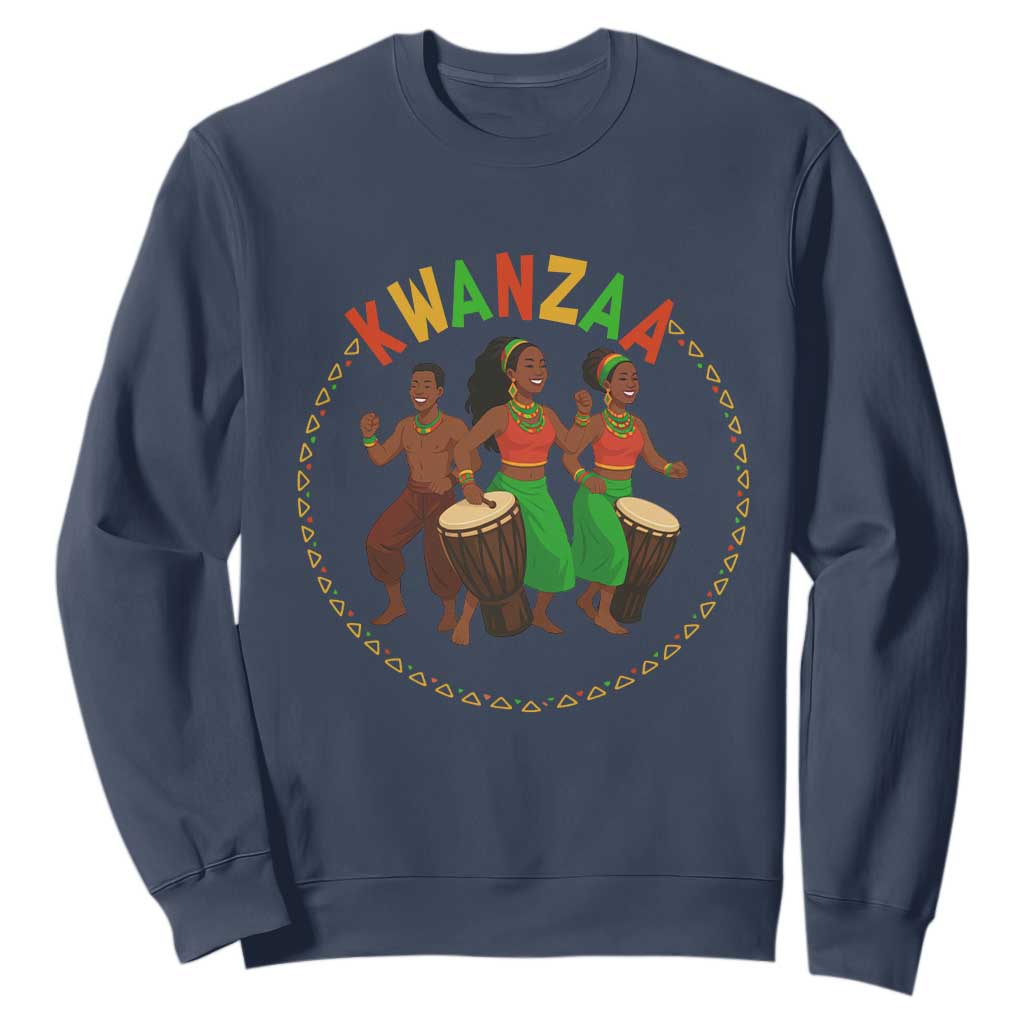 Celebrate Kwanzaa Together African Culture Dance Gift Sweatshirt TS12 Navy Print Your Wear
