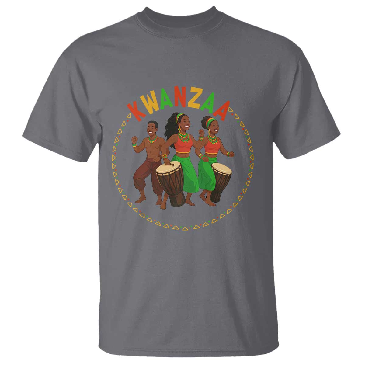 Celebrate Kwanzaa Together African Culture Dance Gift T Shirt TS12 Charcoal Print Your Wear