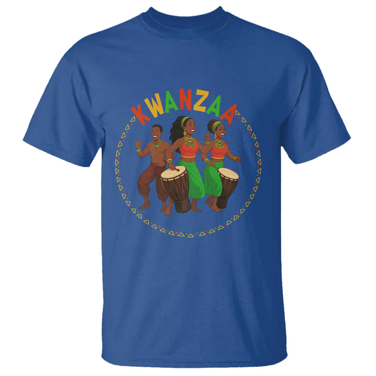 Celebrate Kwanzaa Together African Culture Dance Gift T Shirt TS12 Royal Blue Print Your Wear