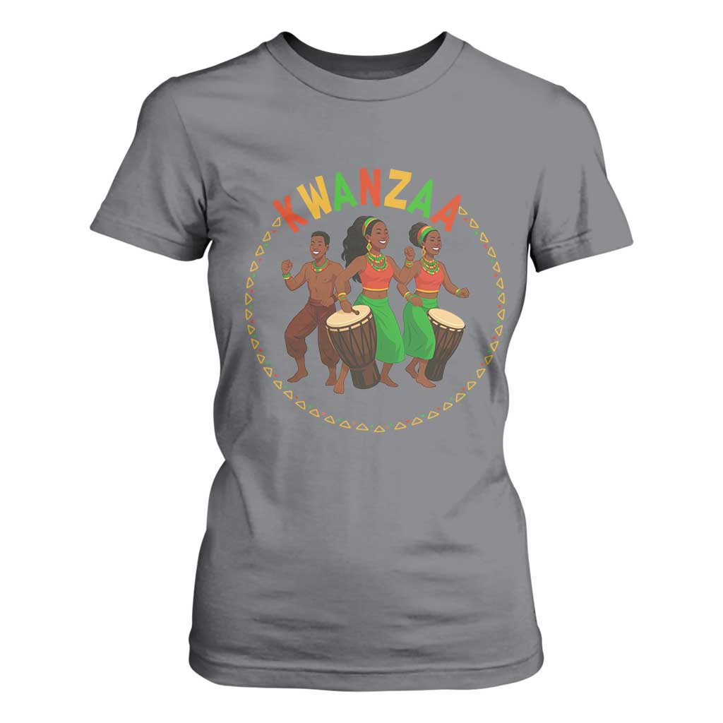 Celebrate Kwanzaa Together African Culture Dance Gift T Shirt For Women TS12 Charcoal Print Your Wear