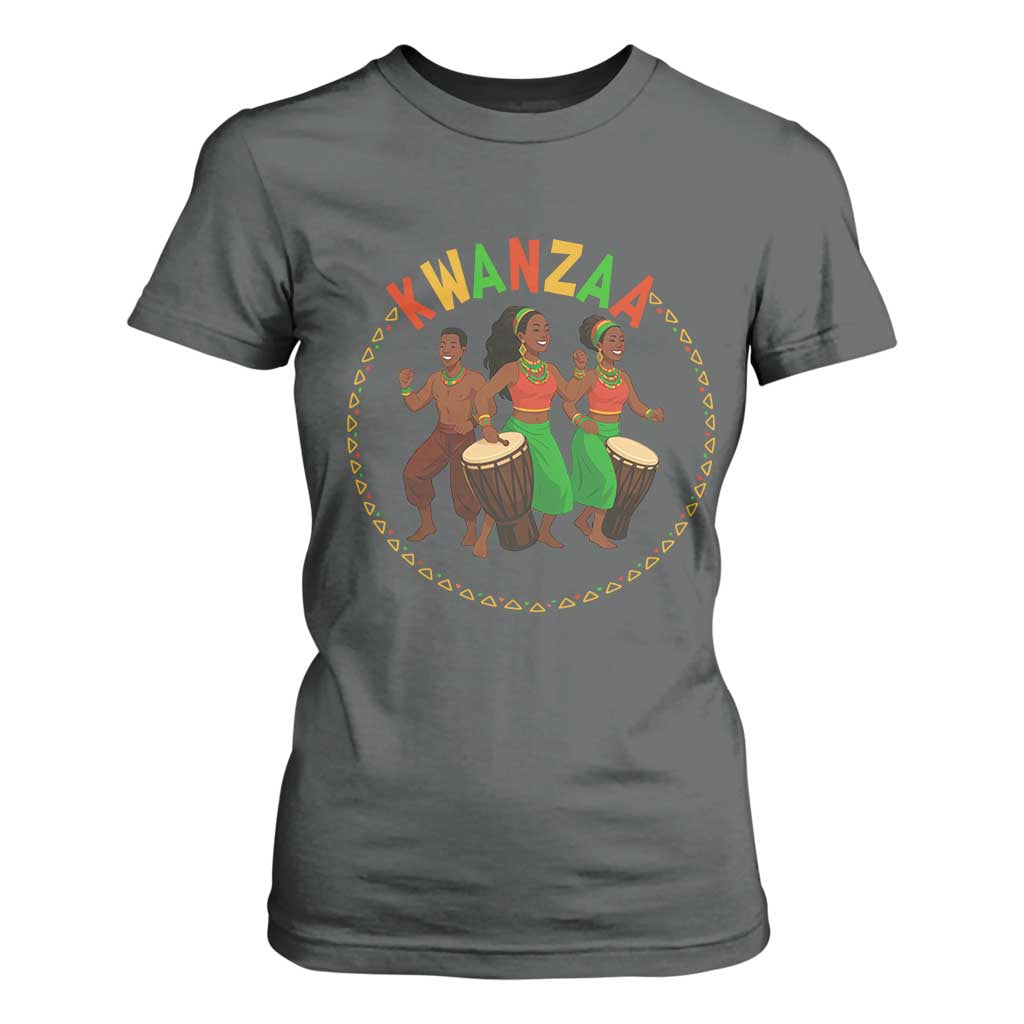 Celebrate Kwanzaa Together African Culture Dance Gift T Shirt For Women TS12 Dark Heather Print Your Wear