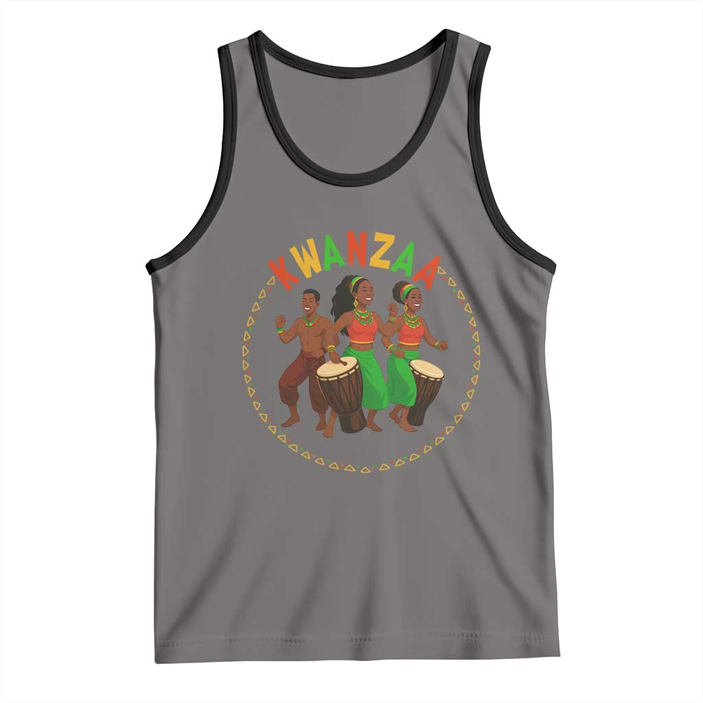 Celebrate Kwanzaa Together African Culture Dance Gift Tank Top TS12 Deep Heather Black Print Your Wear