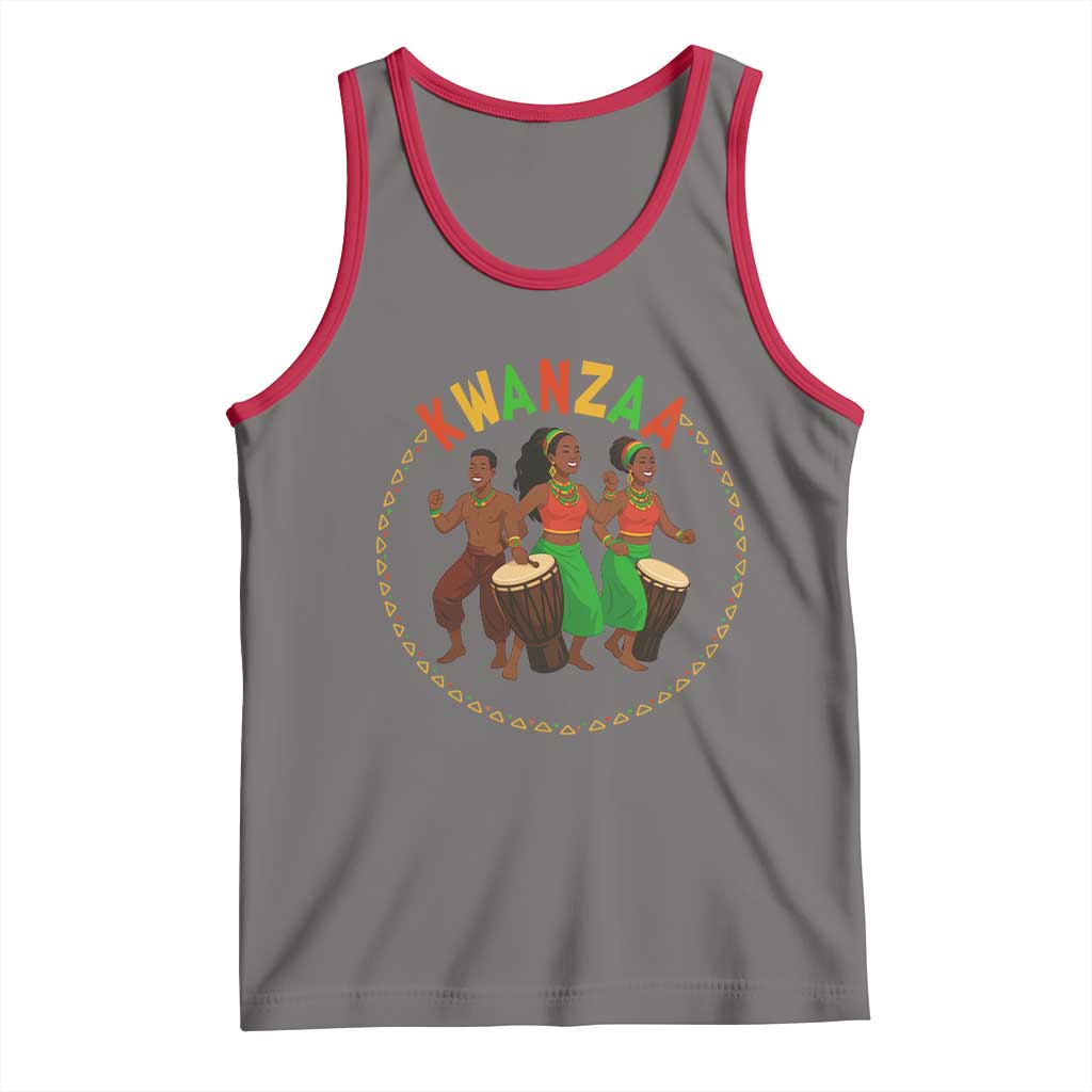 Celebrate Kwanzaa Together African Culture Dance Gift Tank Top TS12 Deep Heather Red Print Your Wear