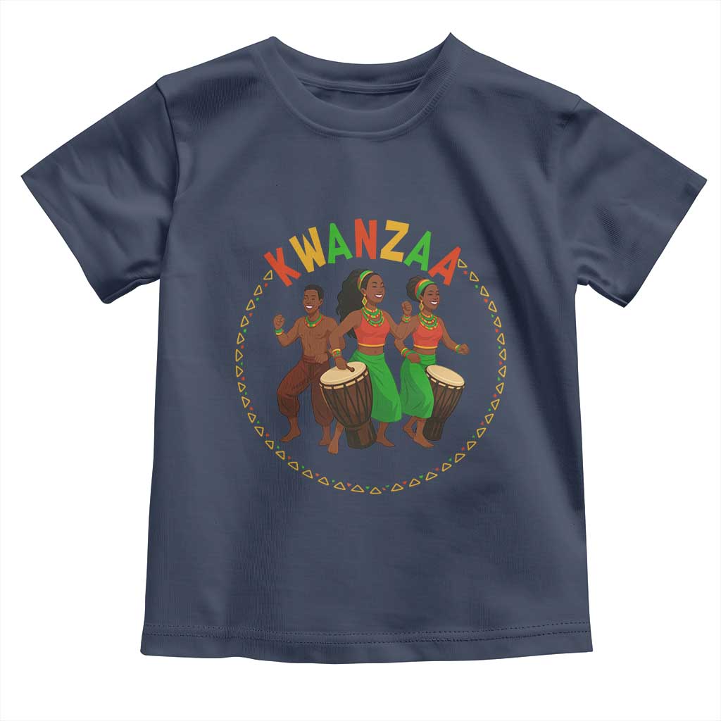 Celebrate Kwanzaa Together African Culture Dance Gift Toddler T Shirt TS12 Navy Print Your Wear
