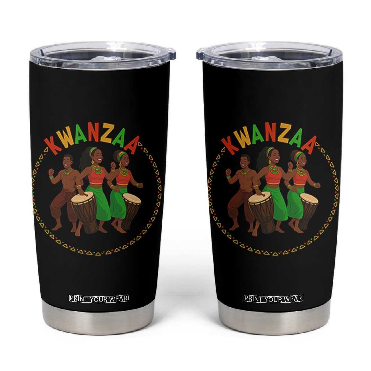 Celebrate Kwanzaa Together African Culture Dance Gift Tumbler Cup TS12 Black Print Your Wear