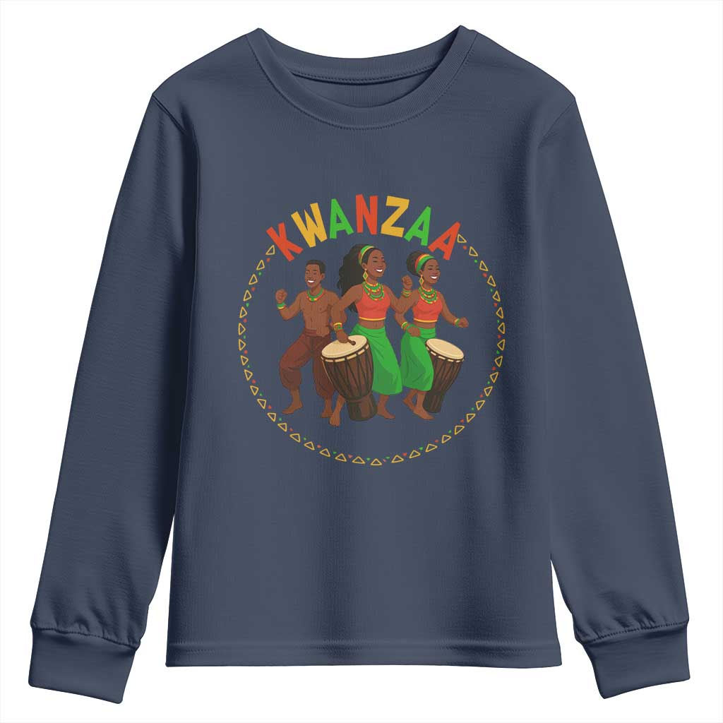 Celebrate Kwanzaa Together African Culture Dance Gift Youth Sweatshirt TS12 Navy Print Your Wear