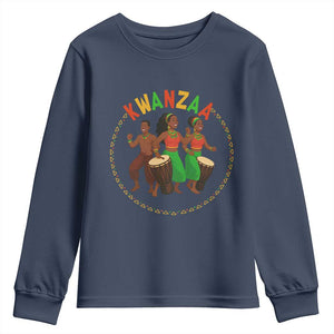 Celebrate Kwanzaa Together African Culture Dance Gift Youth Sweatshirt TS12 Navy Print Your Wear