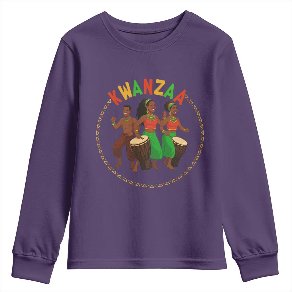 Celebrate Kwanzaa Together African Culture Dance Gift Youth Sweatshirt TS12 Purple Print Your Wear