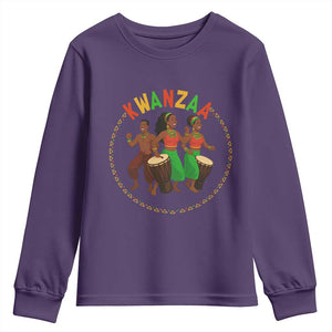 Celebrate Kwanzaa Together African Culture Dance Gift Youth Sweatshirt TS12 Purple Print Your Wear