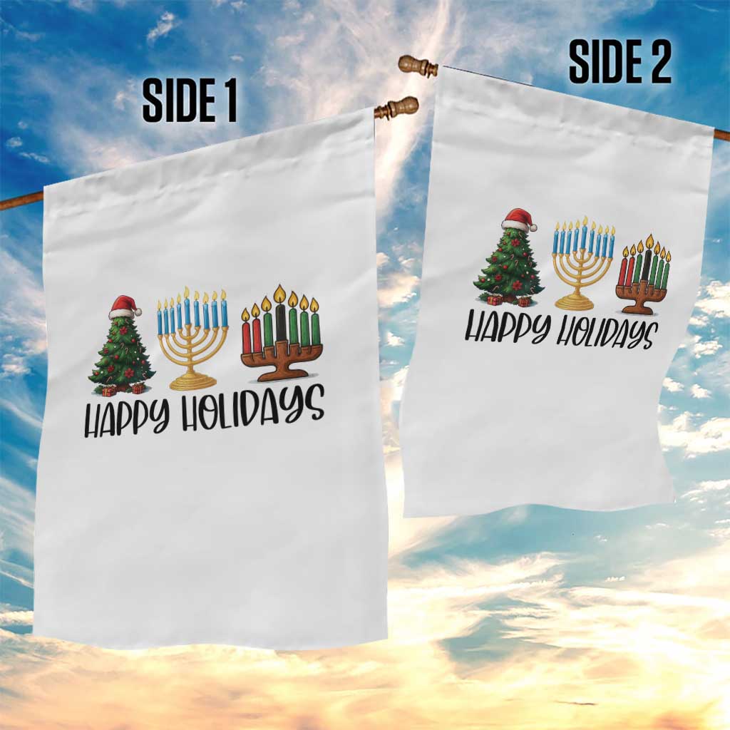 Christmas Hanukkah Kwanzaa Celebration Gift Garden Flag Happy Holidays TS12 Print Your Wear