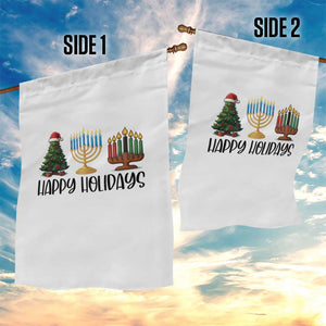 Christmas Hanukkah Kwanzaa Celebration Gift Garden Flag Happy Holidays TS12 Print Your Wear