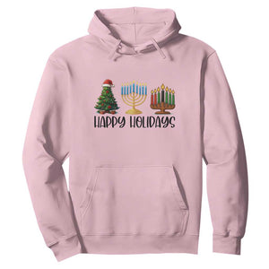 Christmas Hanukkah Kwanzaa Celebration Gift Hoodie Happy Holidays TS12 Light Pink Print Your Wear
