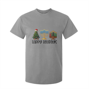 Christmas Hanukkah Kwanzaa Celebration Gift T Shirt For Kid Happy Holidays TS12 Sport Gray Print Your Wear