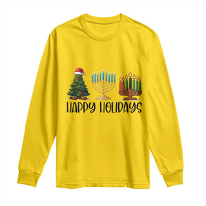 Christmas Hanukkah Kwanzaa Celebration Gift Long Sleeve Shirt Happy Holidays TS12 Daisy Print Your Wear