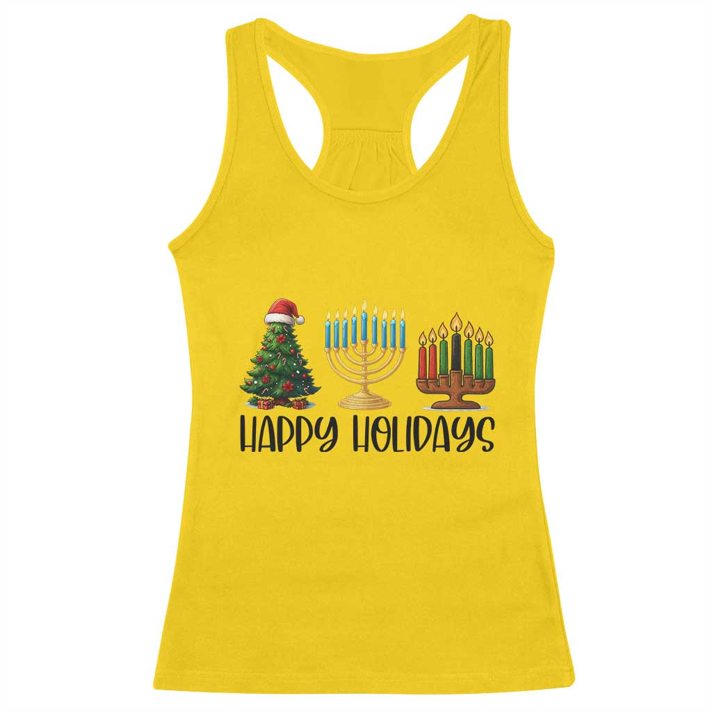 Christmas Hanukkah Kwanzaa Celebration Gift Racerback Tank Top Happy Holidays TS12 Daisy Print Your Wear