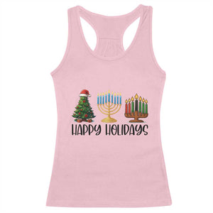 Christmas Hanukkah Kwanzaa Celebration Gift Racerback Tank Top Happy Holidays TS12 Light Pink Print Your Wear