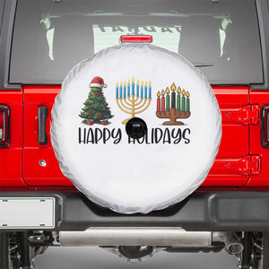 Christmas Hanukkah Kwanzaa Celebration Gift Spare Tire Cover Happy Holidays TS12 White Print Your Wear