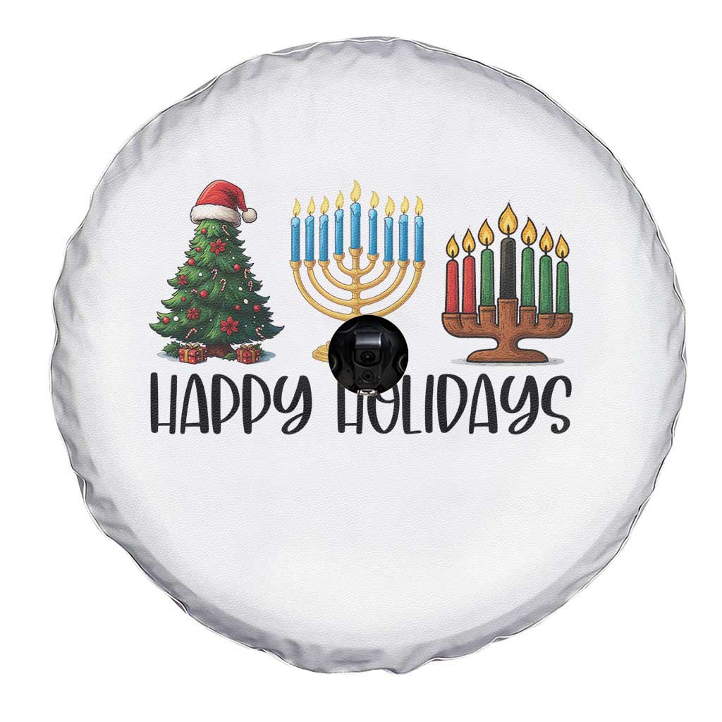 Christmas Hanukkah Kwanzaa Celebration Gift Spare Tire Cover Happy Holidays TS12 Print Your Wear