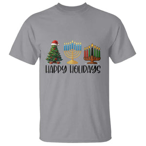 Christmas Hanukkah Kwanzaa Celebration Gift T Shirt Happy Holidays TS12 Sport Gray Print Your Wear