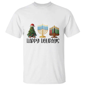 Christmas Hanukkah Kwanzaa Celebration Gift T Shirt Happy Holidays TS12 White Print Your Wear