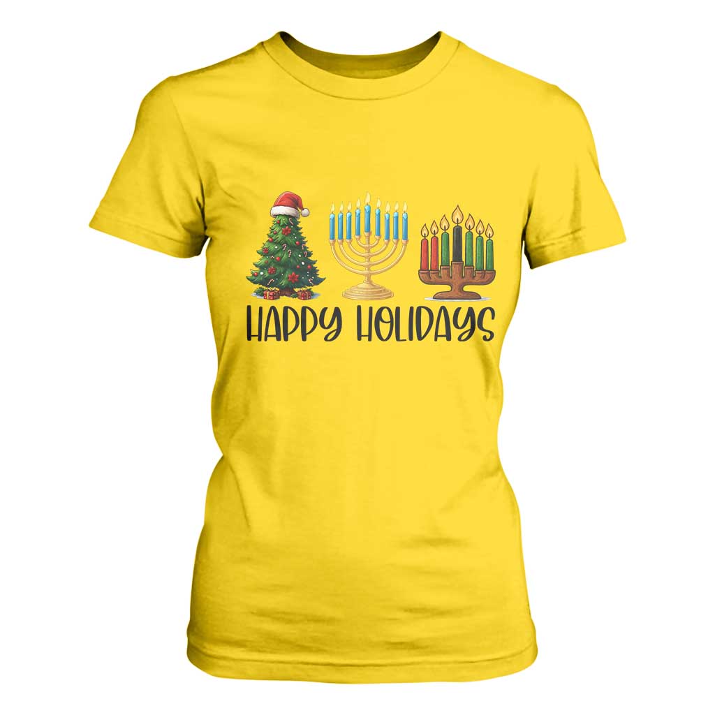 Christmas Hanukkah Kwanzaa Celebration Gift T Shirt For Women Happy Holidays TS12 Daisy Print Your Wear
