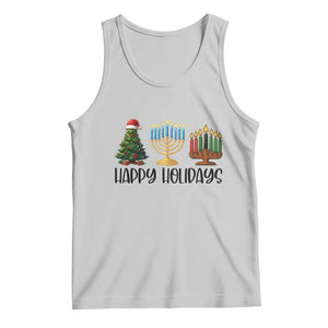 Christmas Hanukkah Kwanzaa Celebration Gift Tank Top Happy Holidays TS12 Ash Print Your Wear