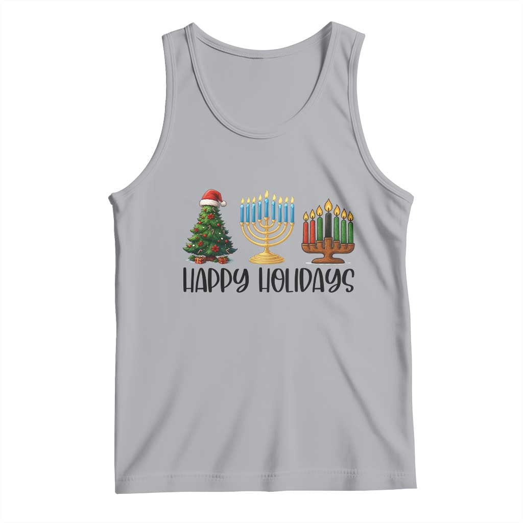 Christmas Hanukkah Kwanzaa Celebration Gift Tank Top Happy Holidays TS12 Athletic Heather Print Your Wear