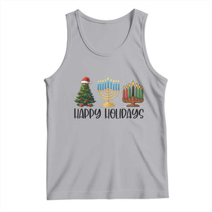 Christmas Hanukkah Kwanzaa Celebration Gift Tank Top Happy Holidays TS12 Athletic Heather Print Your Wear