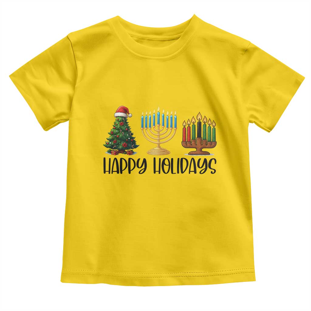 Christmas Hanukkah Kwanzaa Celebration Gift Toddler T Shirt Happy Holidays TS12 Daisy Print Your Wear