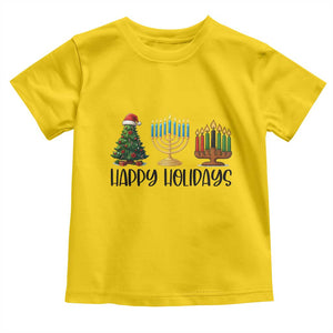 Christmas Hanukkah Kwanzaa Celebration Gift Toddler T Shirt Happy Holidays TS12 Daisy Print Your Wear